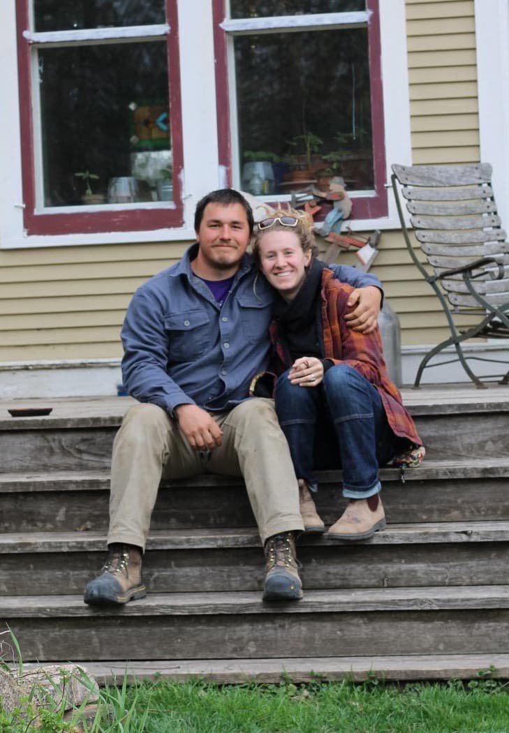Mark Turner and Hannah on the steps